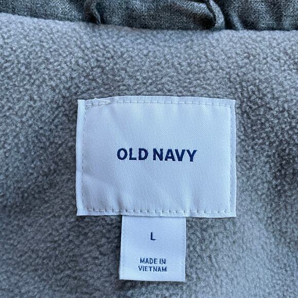 Old Navy Womens Puffer Vest Quilted Zip Fleece Lined Gorpcore Gray Size Large - Picture 4 of 6